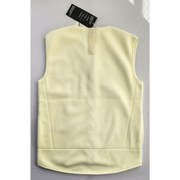 RAINS Fleece Vest in STRAW Pale Yellow Unisex Small Full Zip NWT $140. - Picture 3 of 8